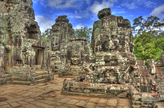 Angkor Wat Stone Faces HDR